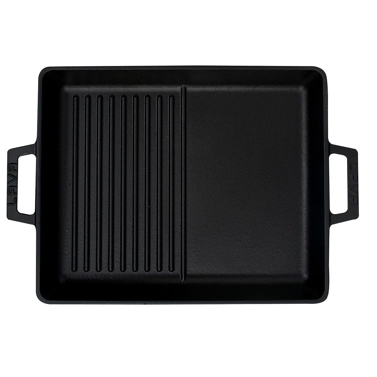 LAVA emaillierte Gusseisen Grillpfanne 26x32 cm, Duo-Fläche, 2,29 Liter Zweitbild