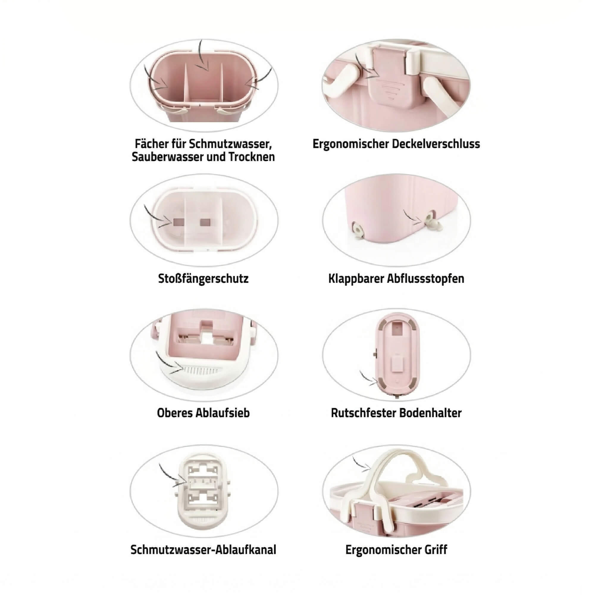 Wischmopp Set – Bodenwischer, 4xPad Zweitbild