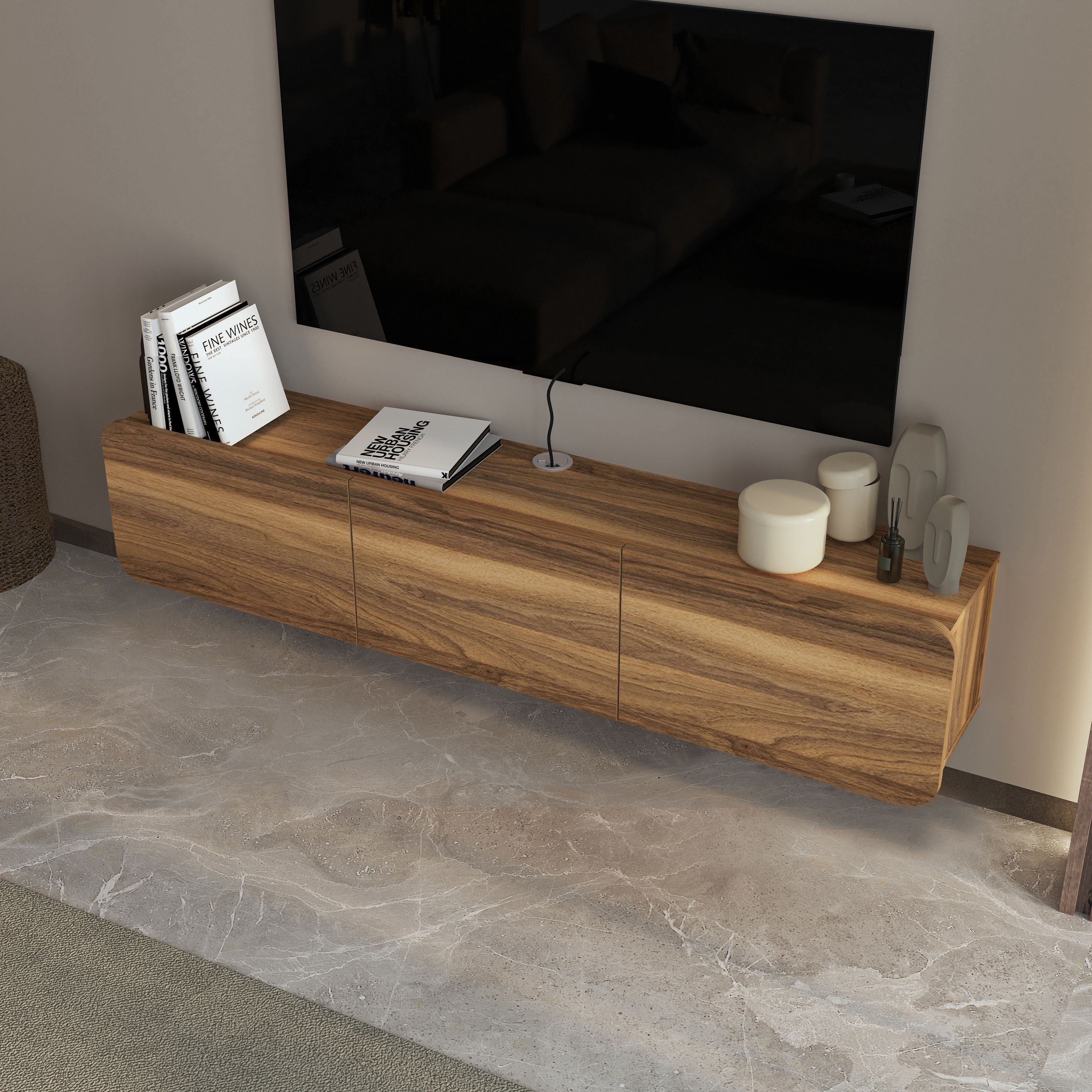 Brandloop Trois TV-Lowboard hängend 167 cm, Walnussoptik Zweitbild